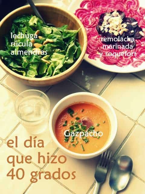 gazpacho de sandia con ensalada