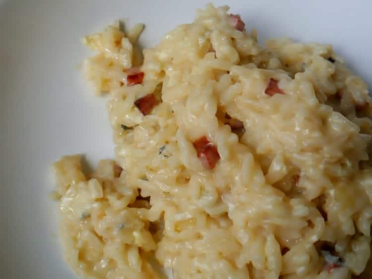 Receta de arroz con roquefort