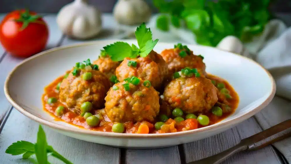 receta de albondigas a la jardinera