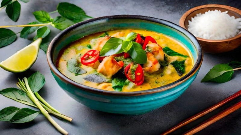 receta facil de curry tailandes