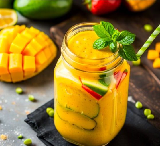 Mango and coconut smoothie