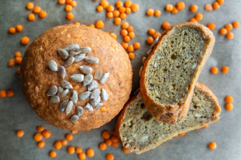 receta de pan de lentejas