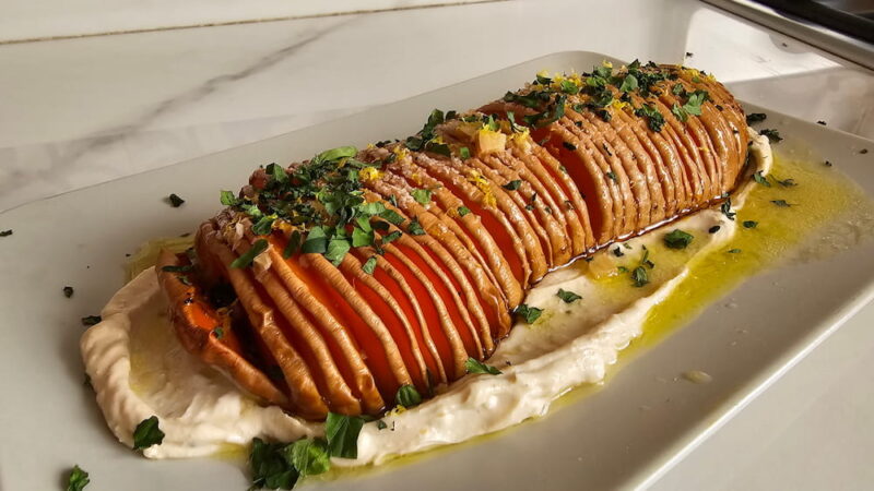 como hacer calabaza hasselback