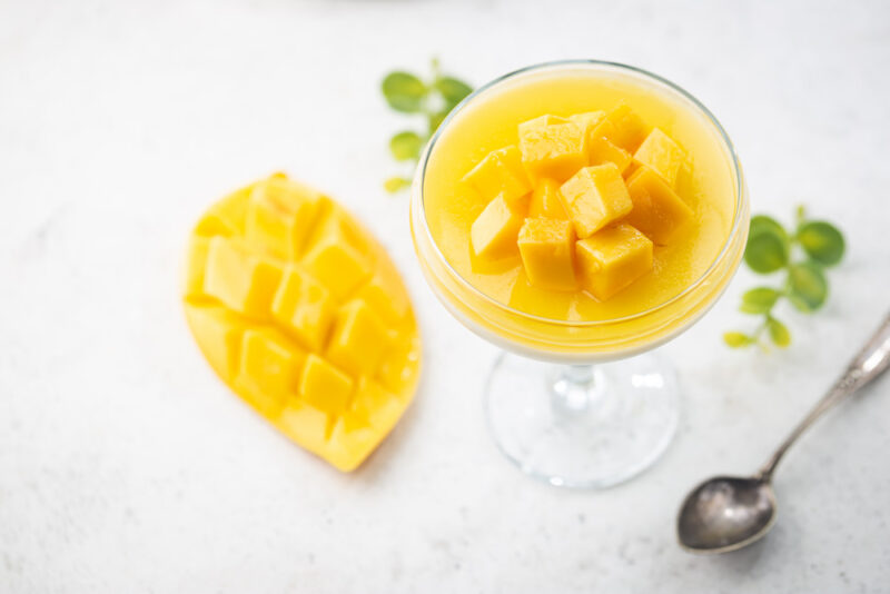 mousse de mango casero