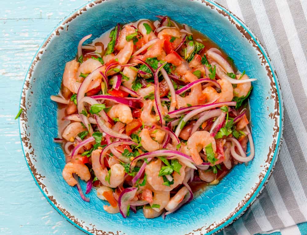 receta de Ceviche de camarón