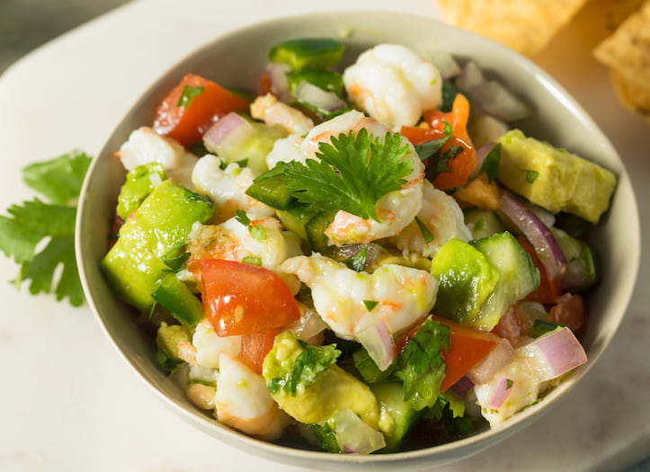 homemade shrimp ceviche