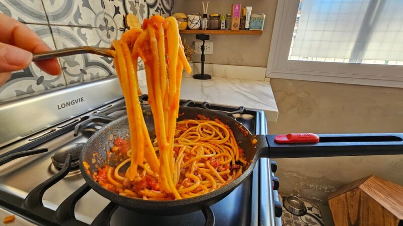 receta de pasta amatriciana paso a paso