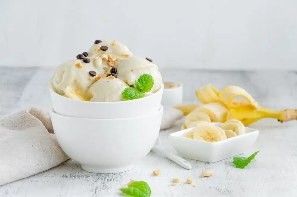 como hacer helado de banana casero