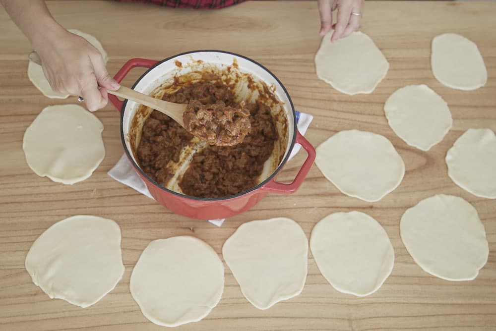 empanadas de carne cortada a cuchillo paso a paso