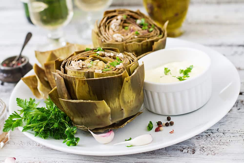 receta casera de alcachofas al horno